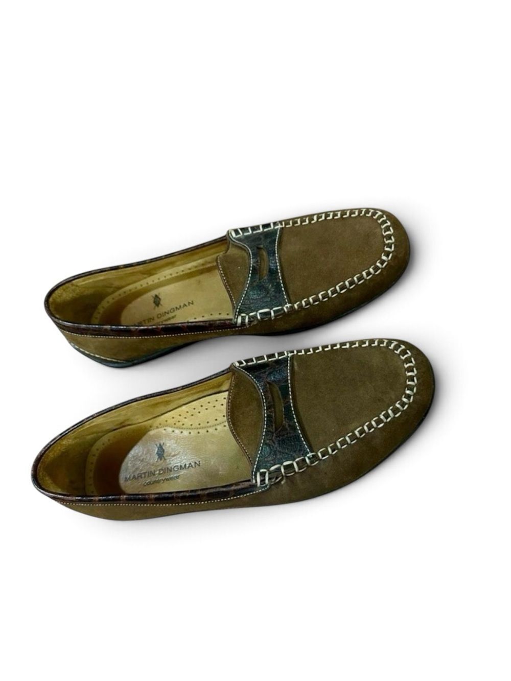 MARTIN DINGMAN Brown Leather Loafers size 12